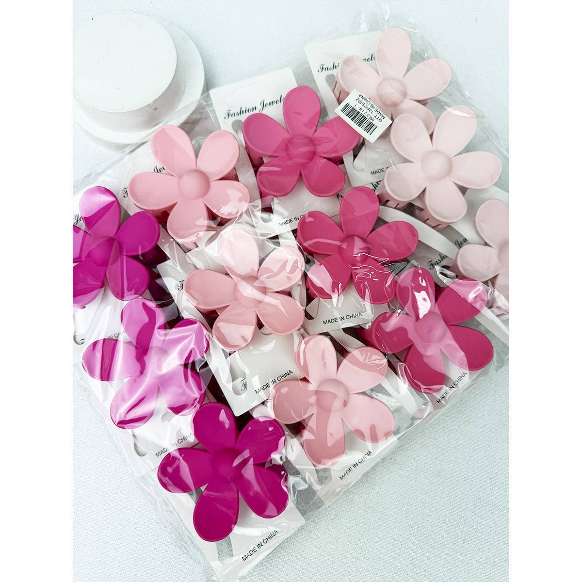 Pink Shades of Daisy Hair Clips