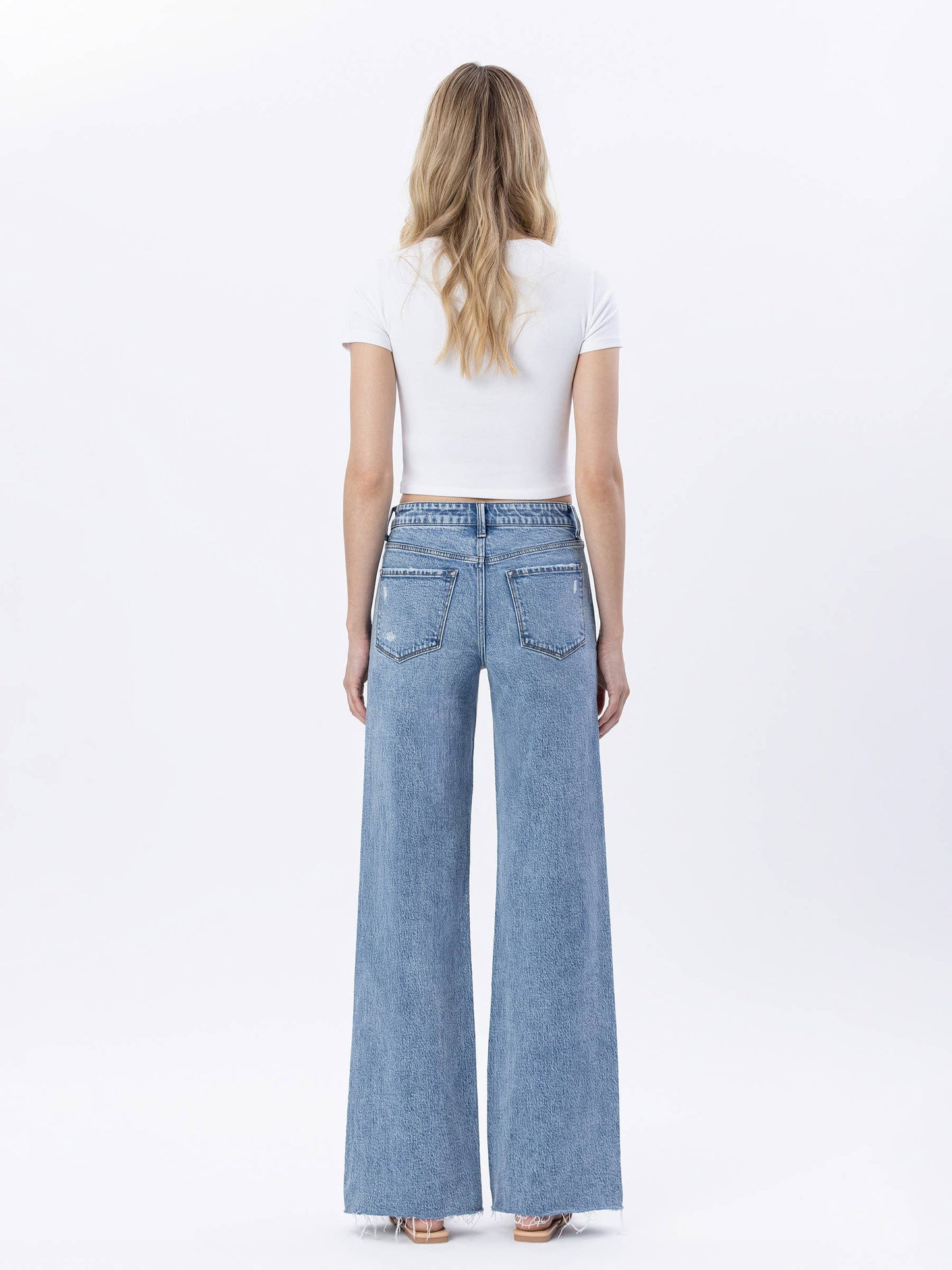 High Rise Comfort Stretch Wide Leg Jeans