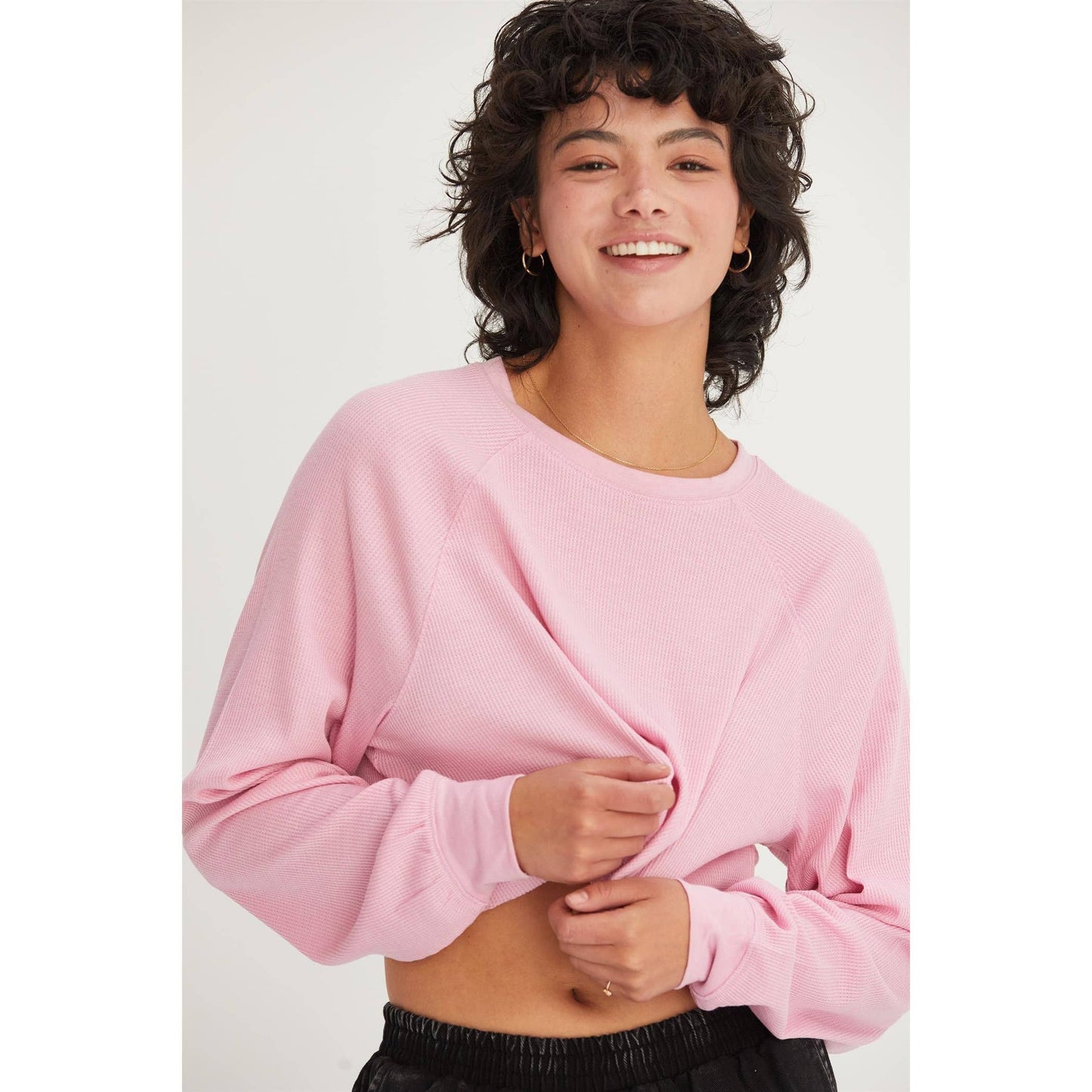 Raglan Sleeve Crop Top