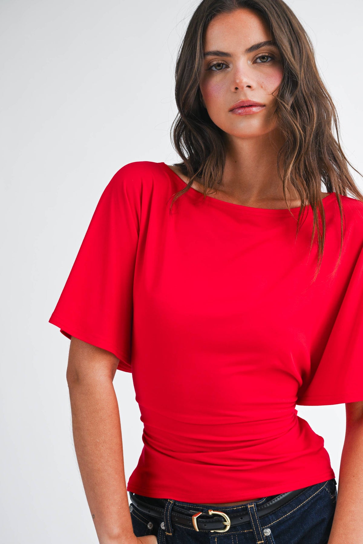 Back Tie Waist Detail Top