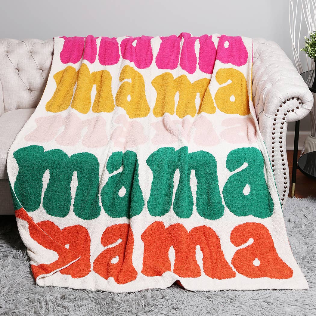 Mama Colorful - Soft Cozy Throw Blanket