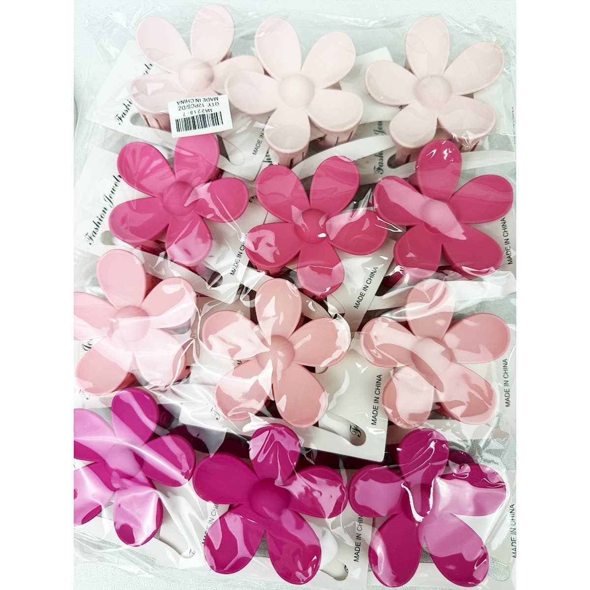 Pink Shades of Daisy Hair Clips
