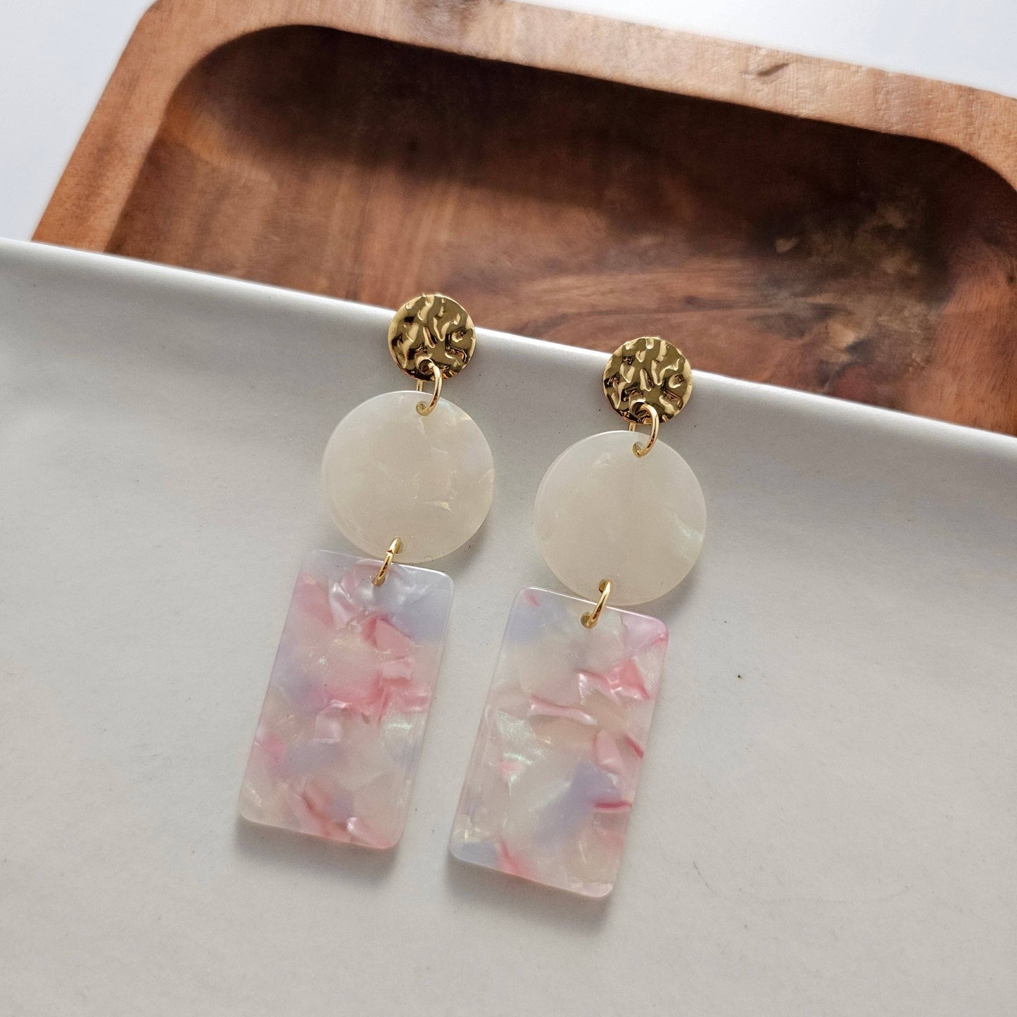 Whimsical Earrings - Iridescent Pastel