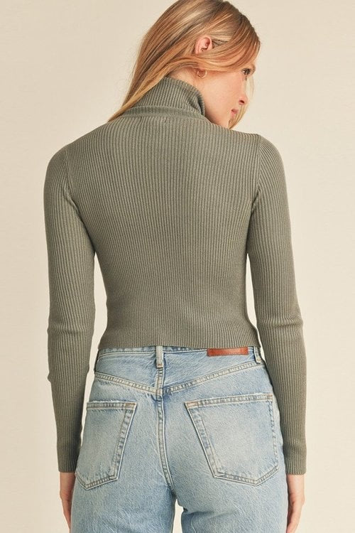 Long Sleeve Cropped Turtleneck