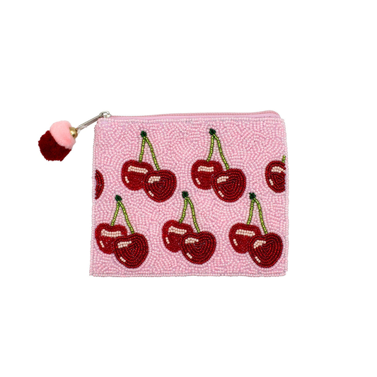 Coin Purse | Pink Cherries