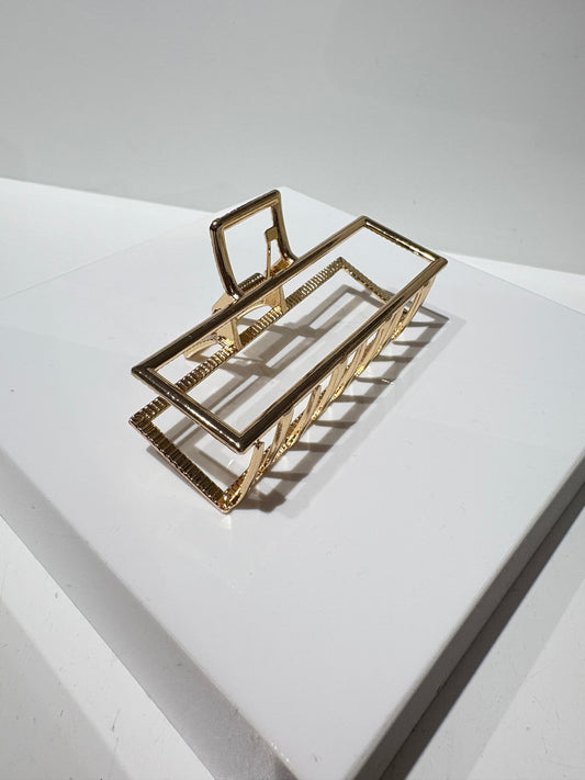 Rectangle Gold Claw Clip