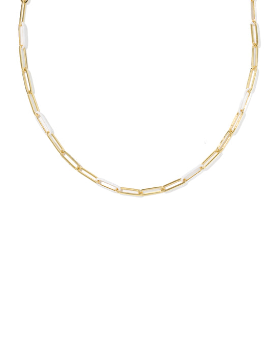 Courtney Enamel Link and Chain Necklace