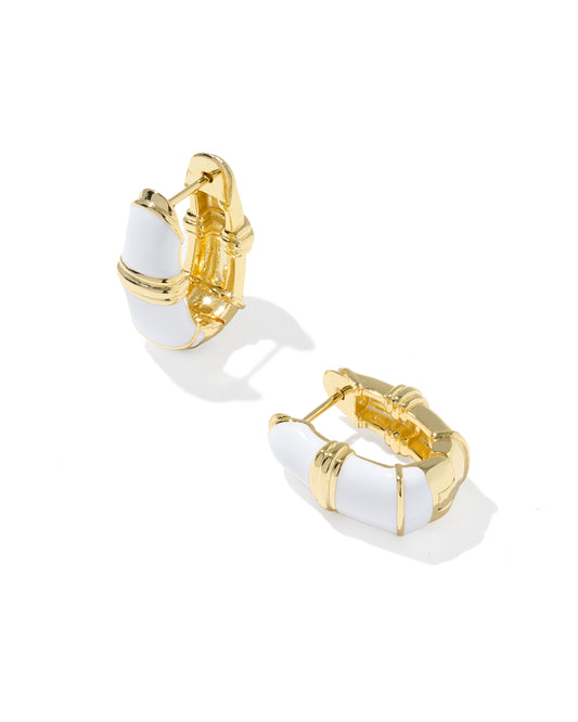 Courtney Enamel Huggie Earrings