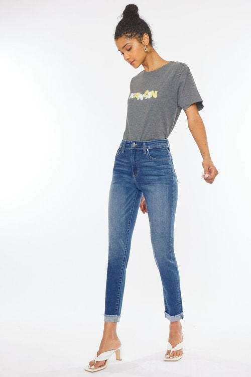 Kan Can High Rise Cigarette Fit Jeans