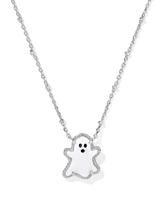 Ghost Silver Short Pendant Necklace