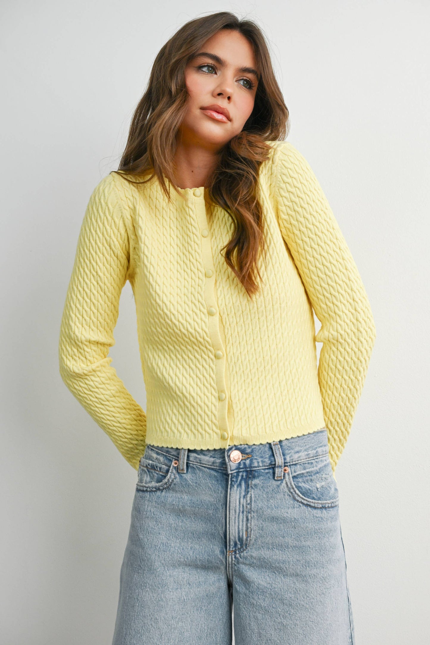 Button-Up Knit Cardigan