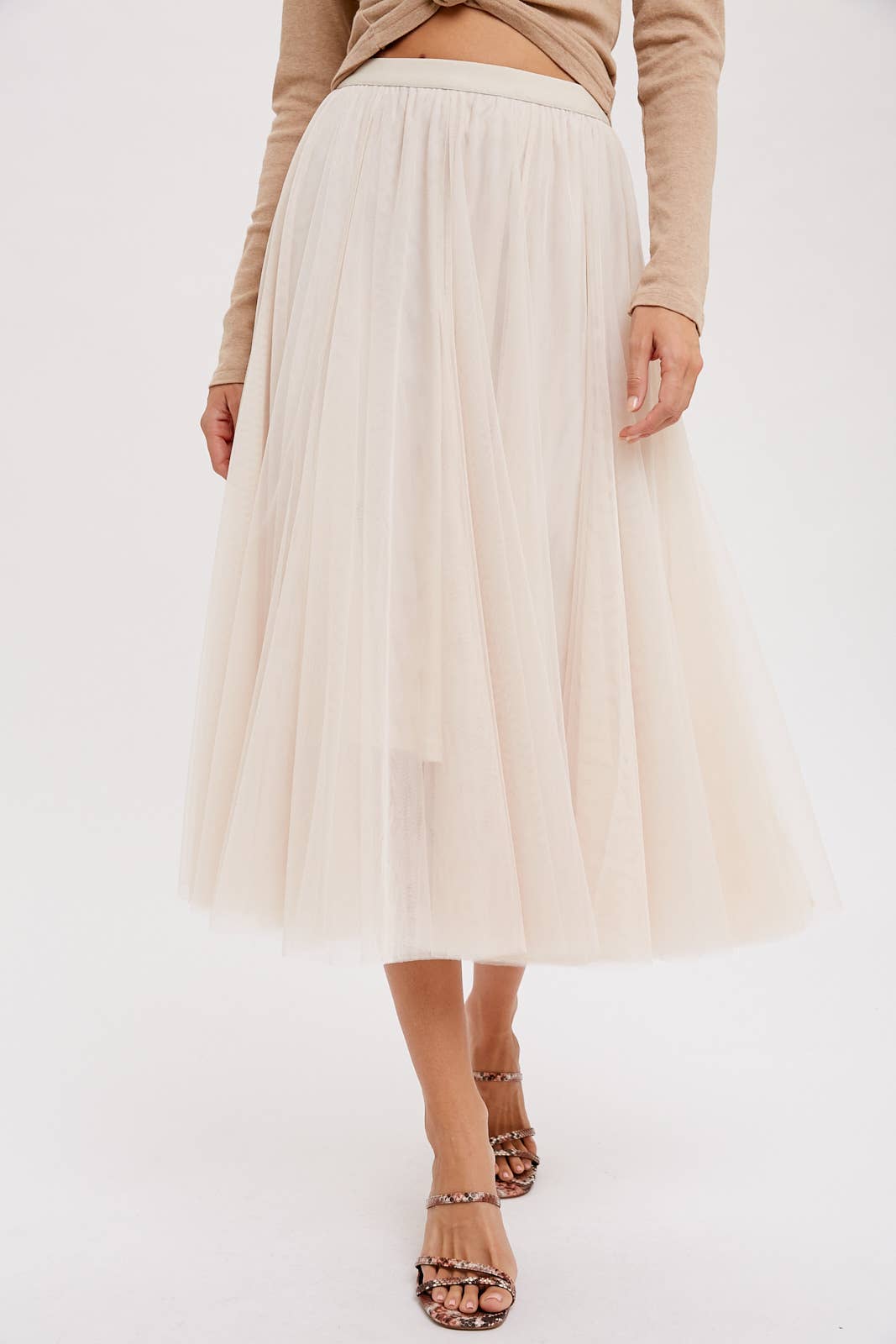 Holiday Tulle Midi Skirt