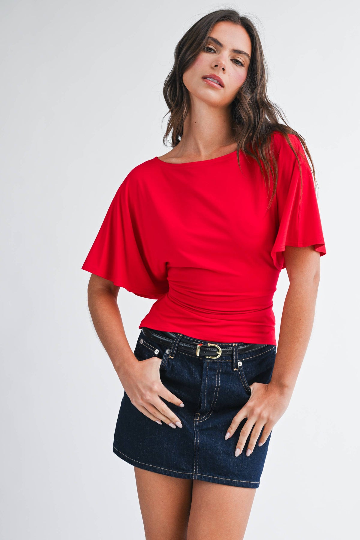 Back Tie Waist Detail Top