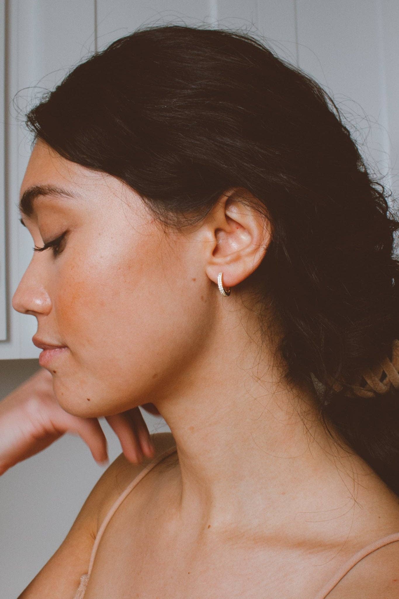 Effortless Crystal Hoops - Hypoallergenic