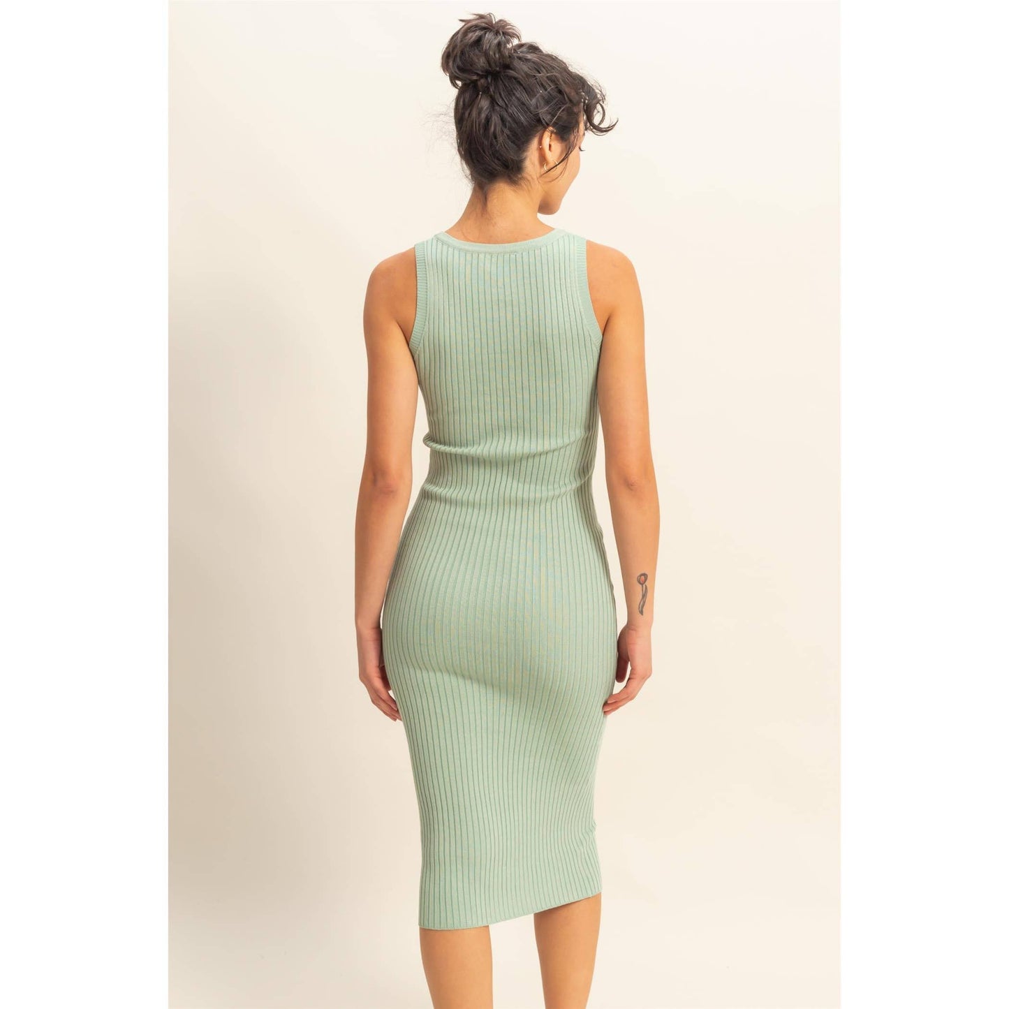 Dreamy Love Ribbed Sleeveless Midi Dress