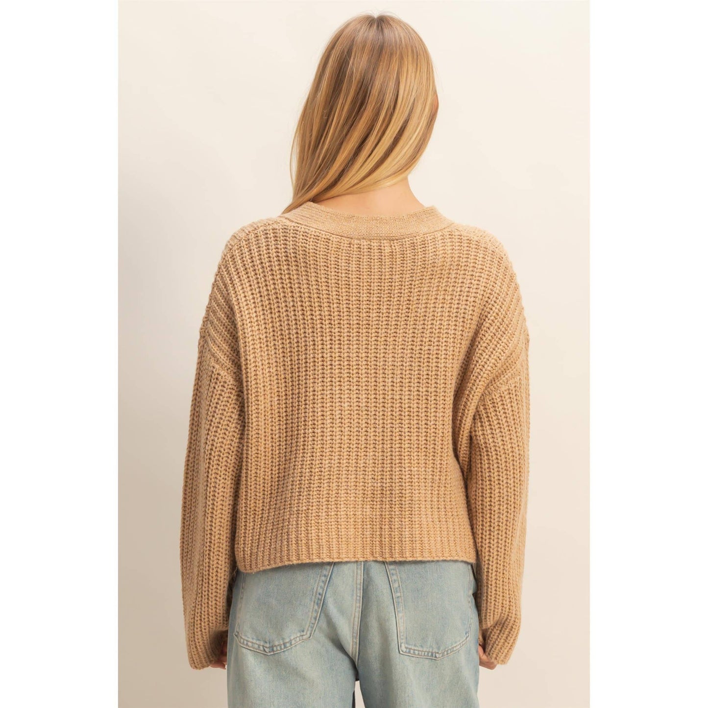 Oversized Ribbed Sweater Cardigan