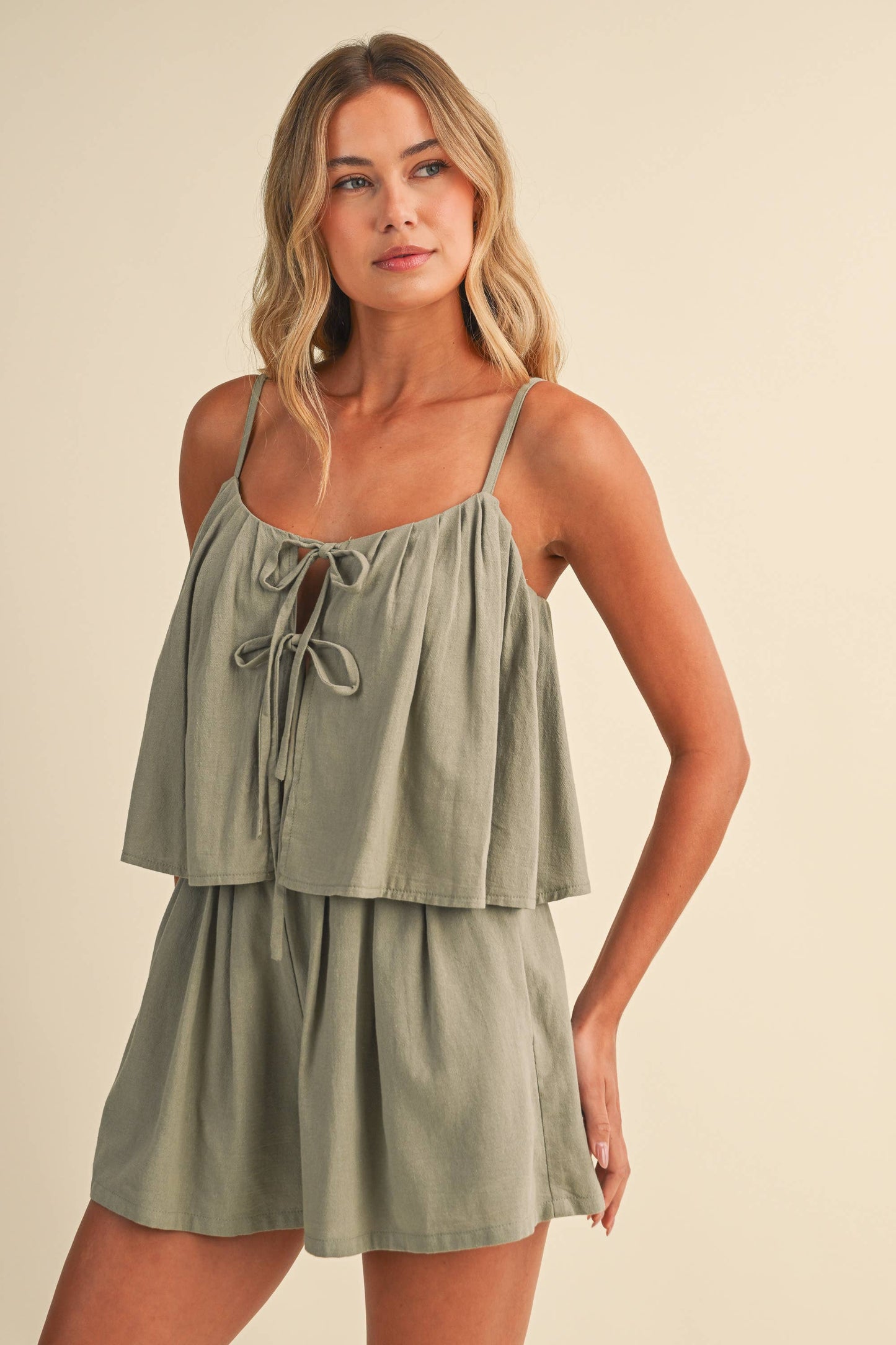 Olive Grove Tiered Romper