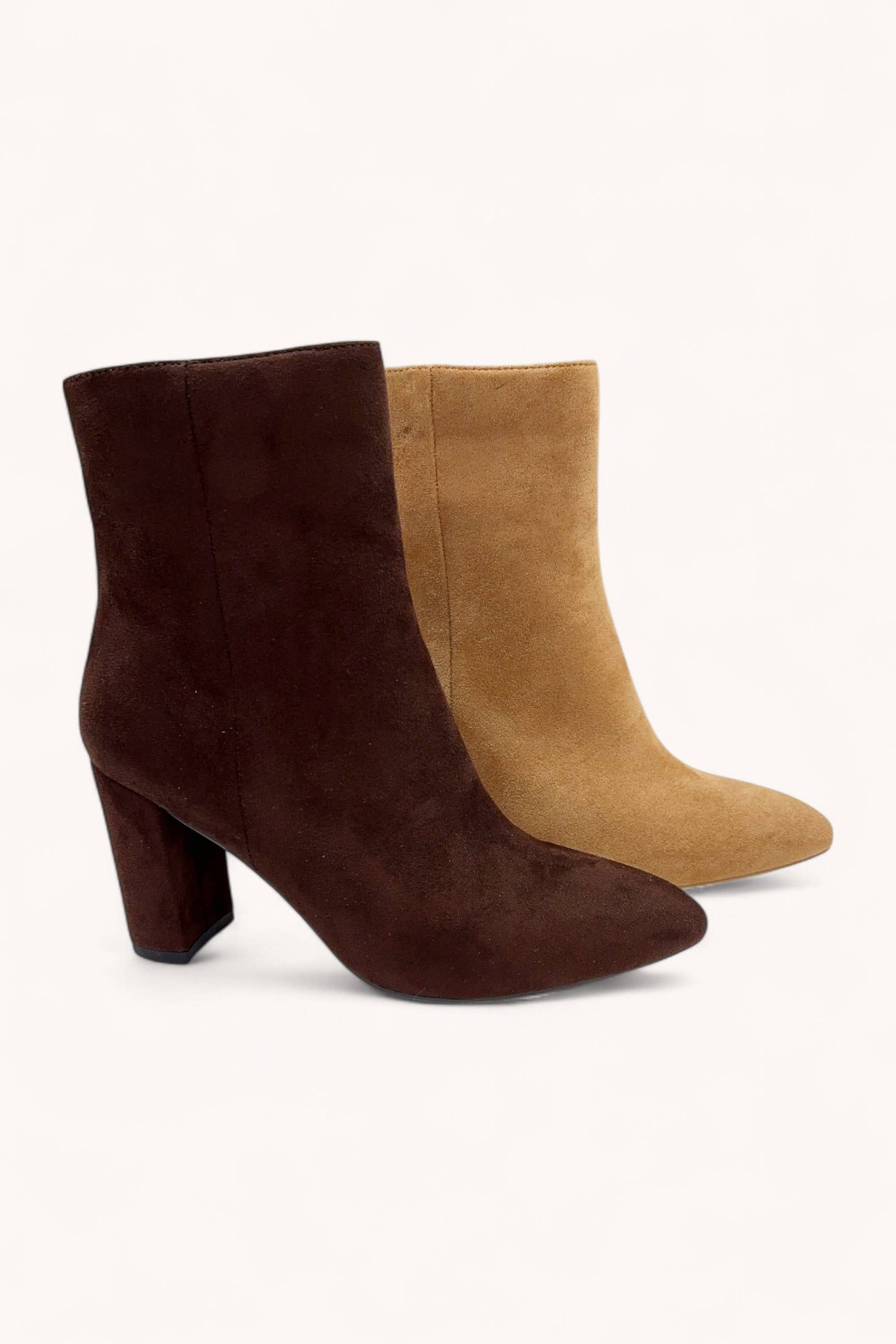Elegant Suede Pointed Toe Ankle Booties