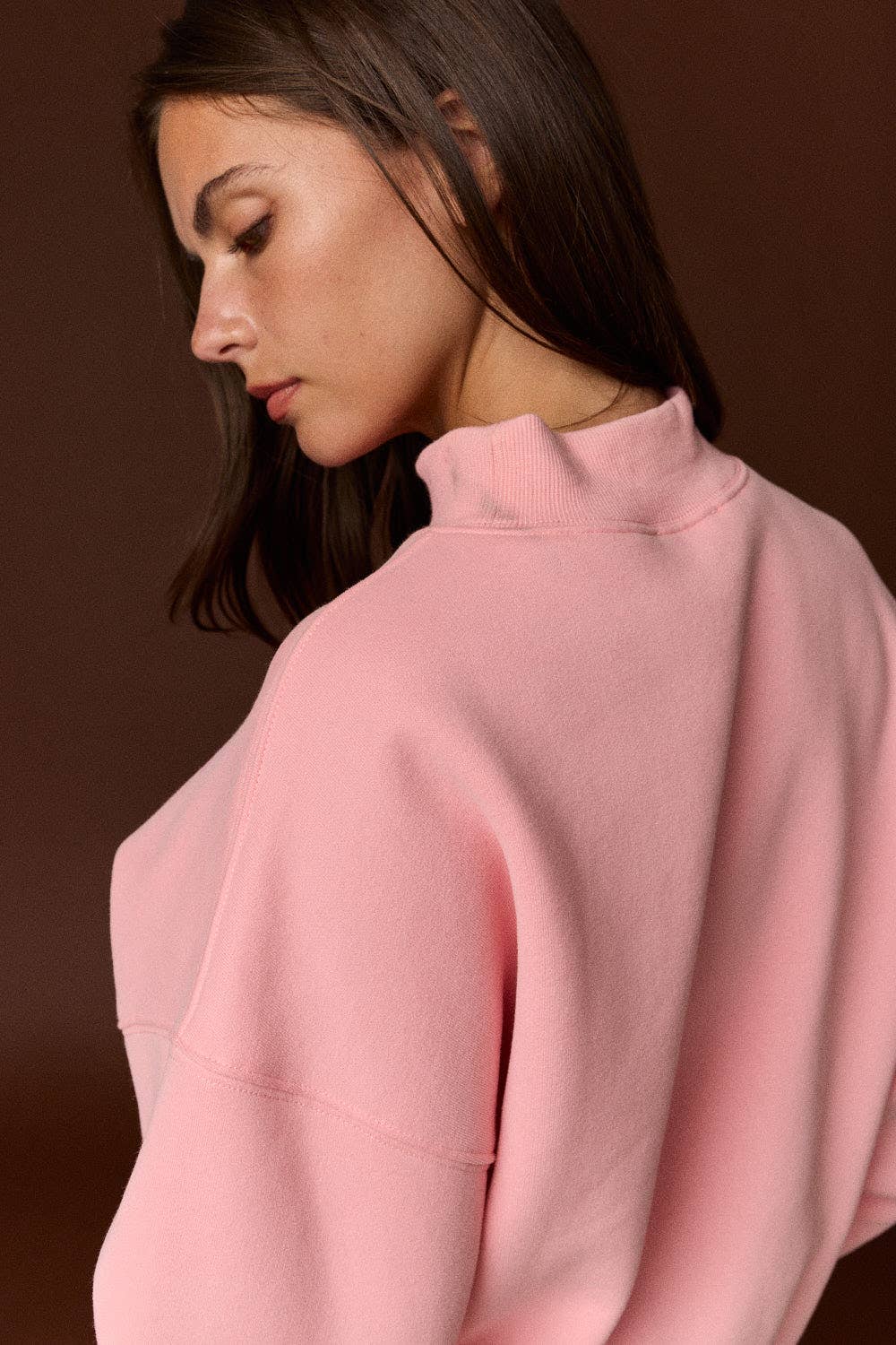 Mock Neck Oversized Sweatshirt