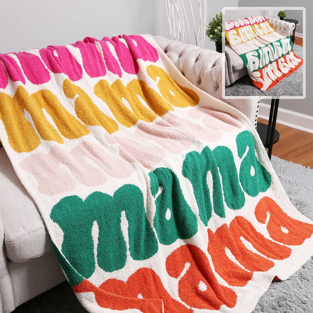 Mama Colorful - Soft Cozy Throw Blanket