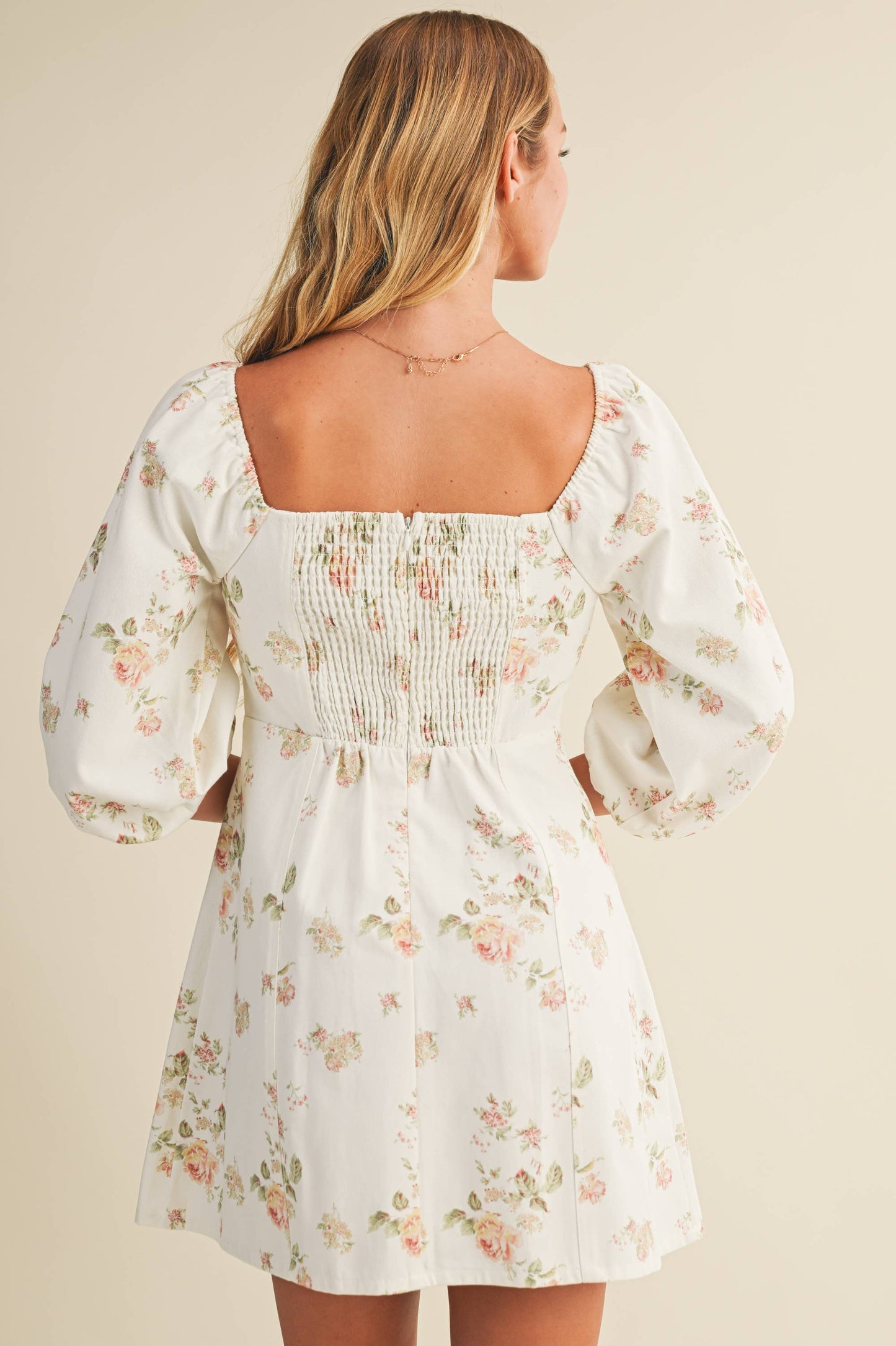 Spring Princess Line Puff Sleeve Dress