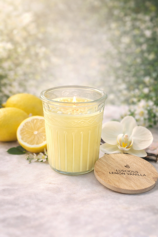 Luscious Lemon Vanilla, 12oz Timeless Jar