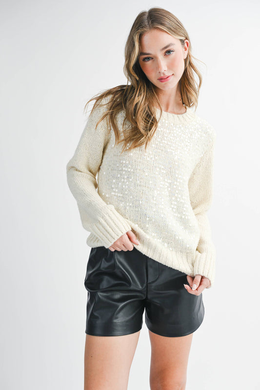 Soft Sequin Knit Sweater