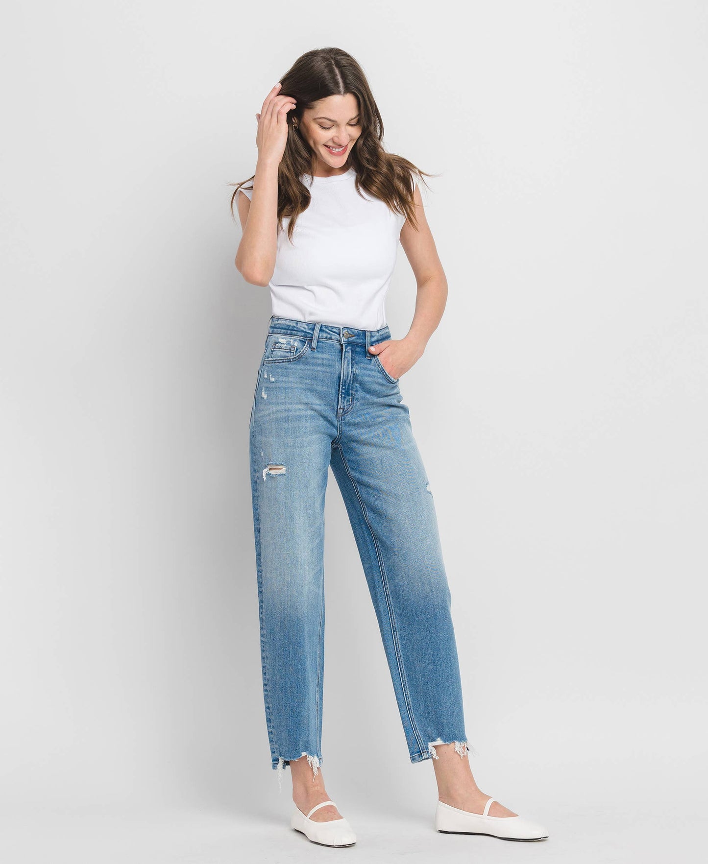 Super High Rise Barrel Fit Jeans