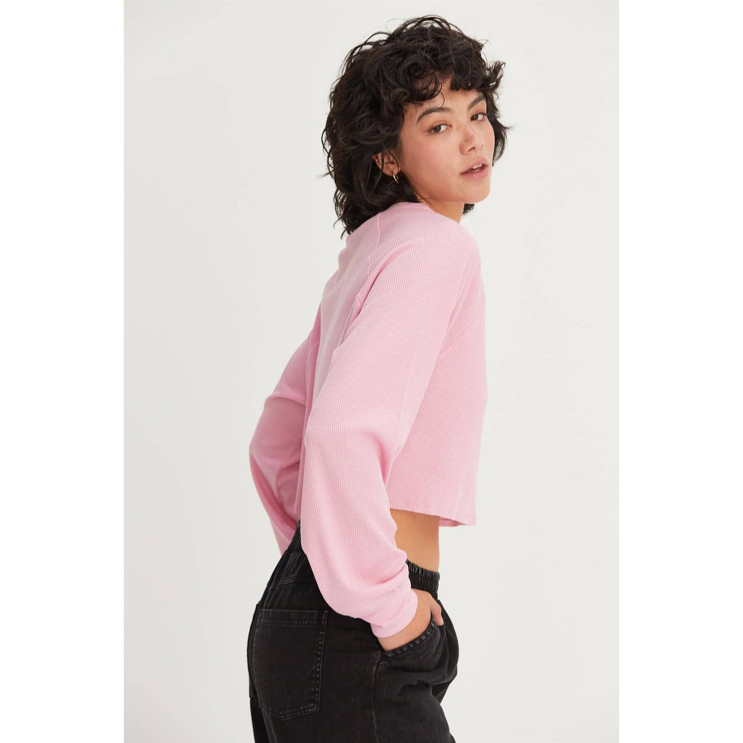 Raglan Sleeve Crop Top