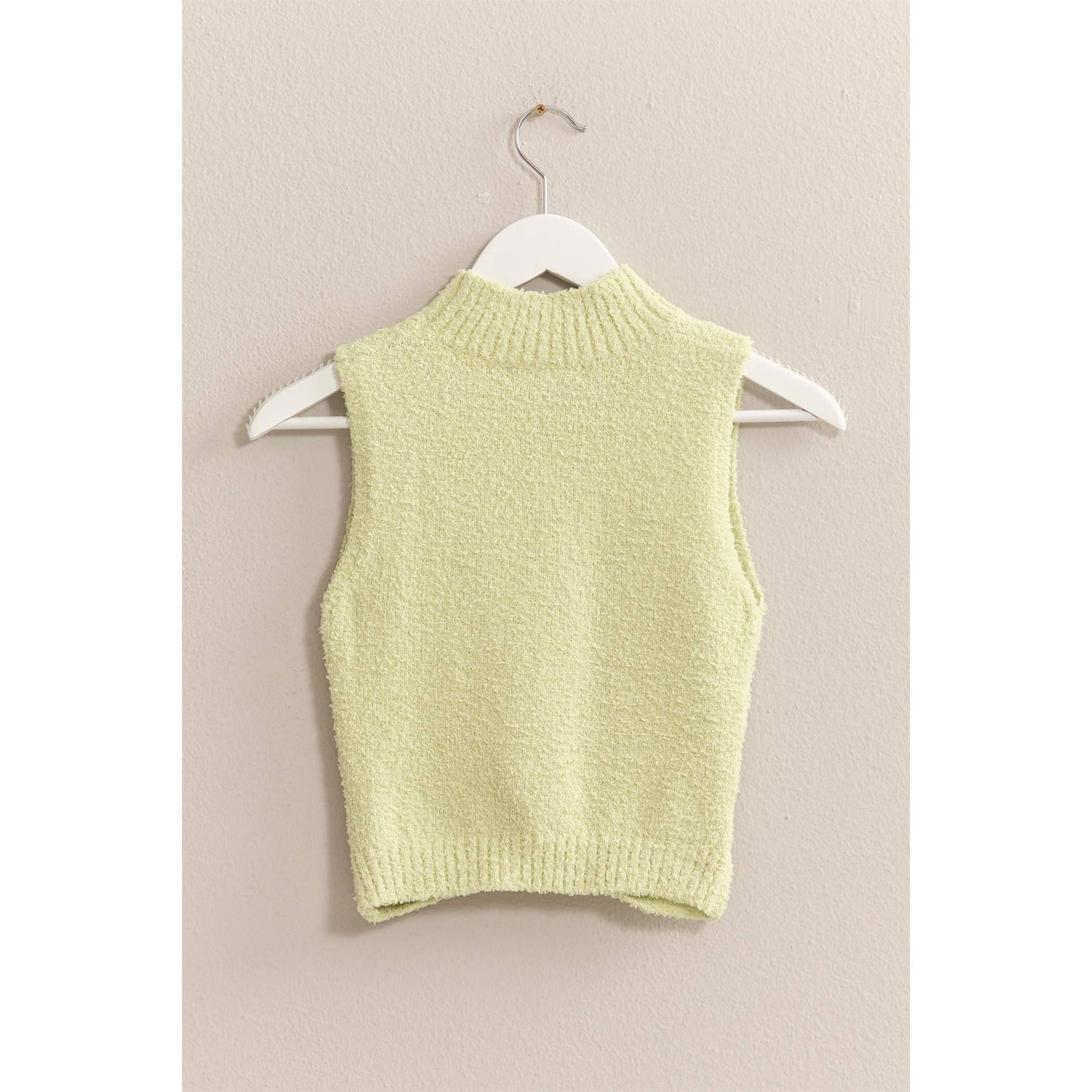 Sleeveless Fuzzy Knit Top