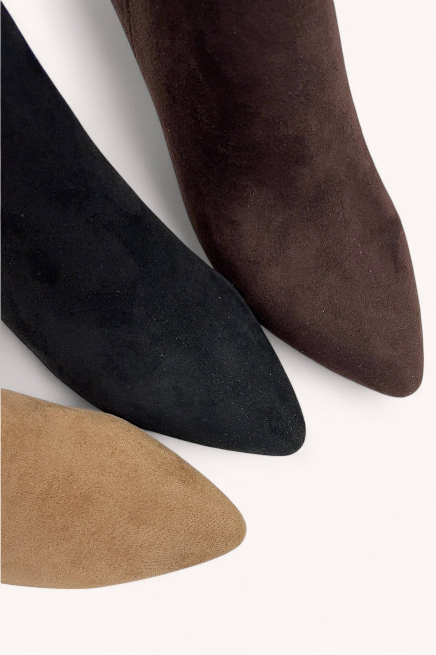 Elegant Suede Pointed Toe Ankle Booties