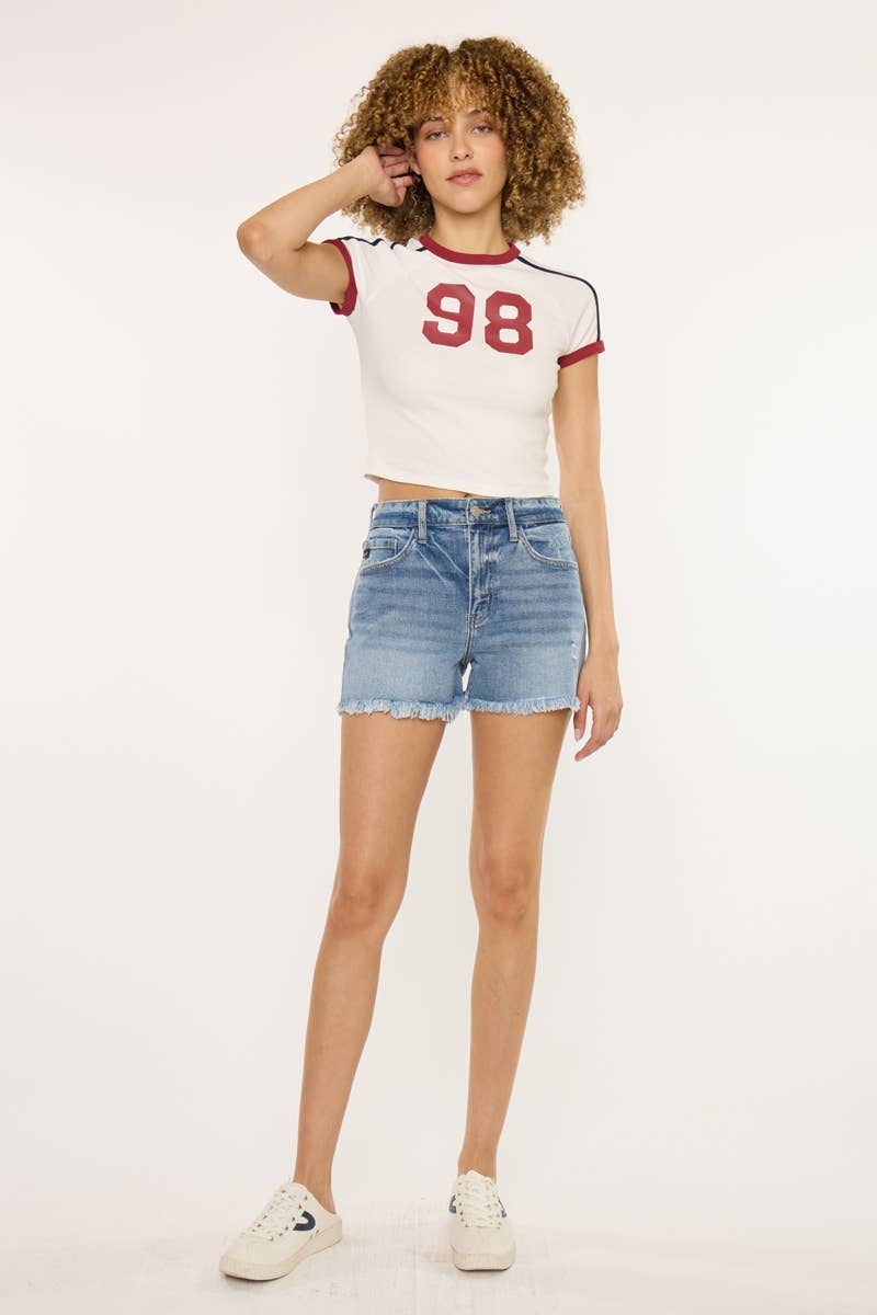 Cosmic High Rise Mom Shorts