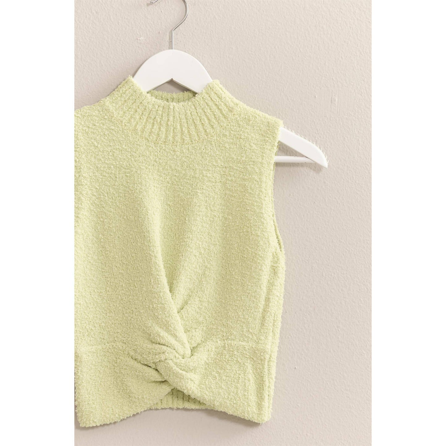 Sleeveless Fuzzy Knit Top