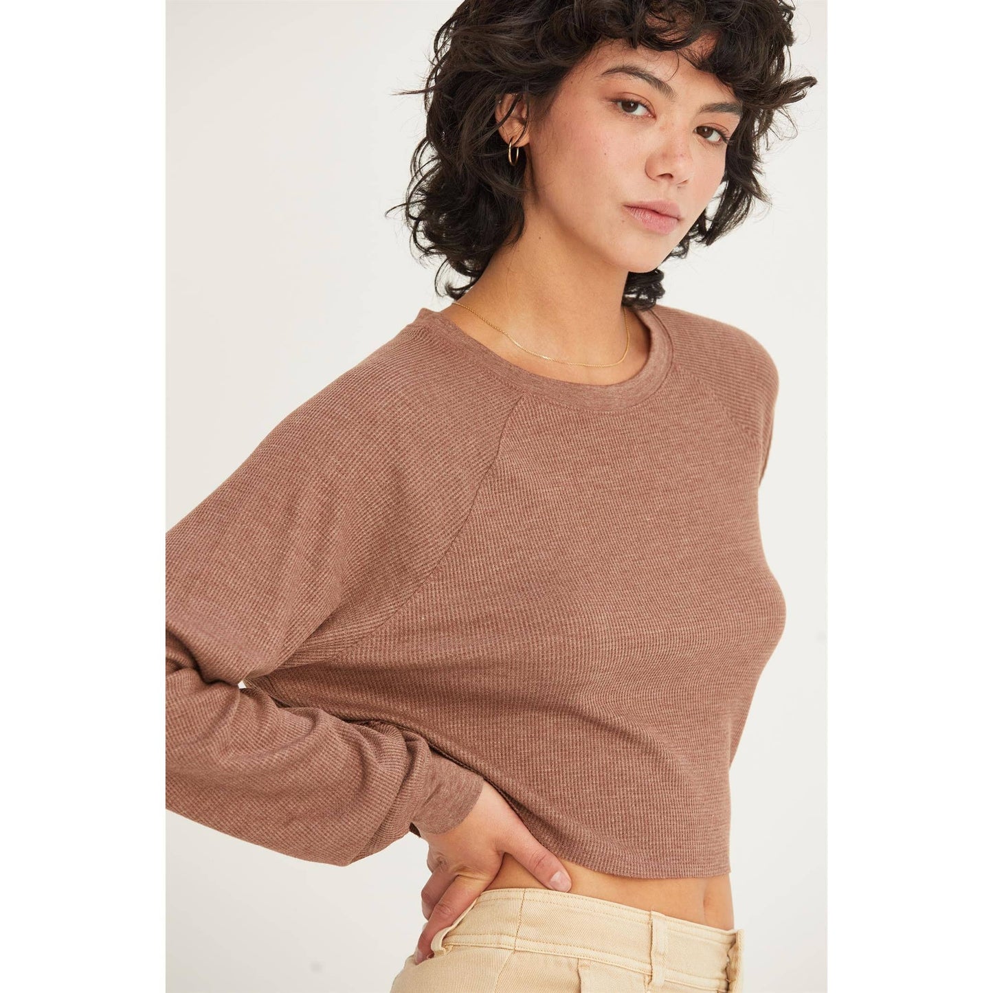 Raglan Sleeve Crop Top