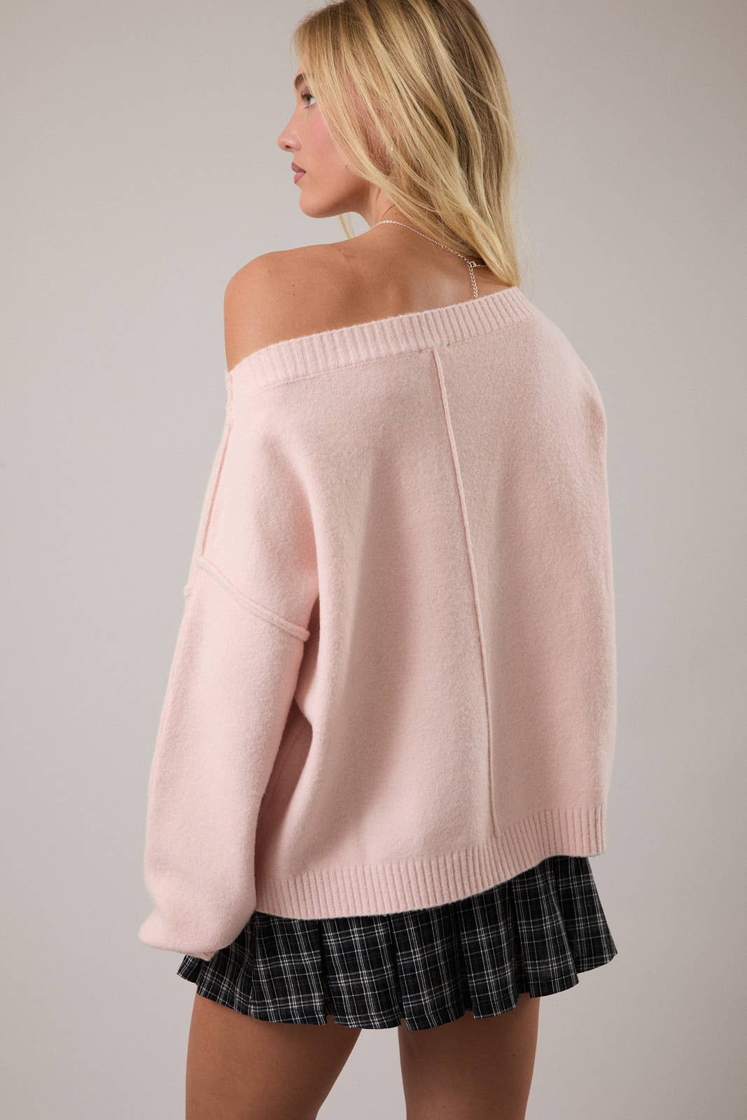 Blush Cozy Off-Shoulder Sweater