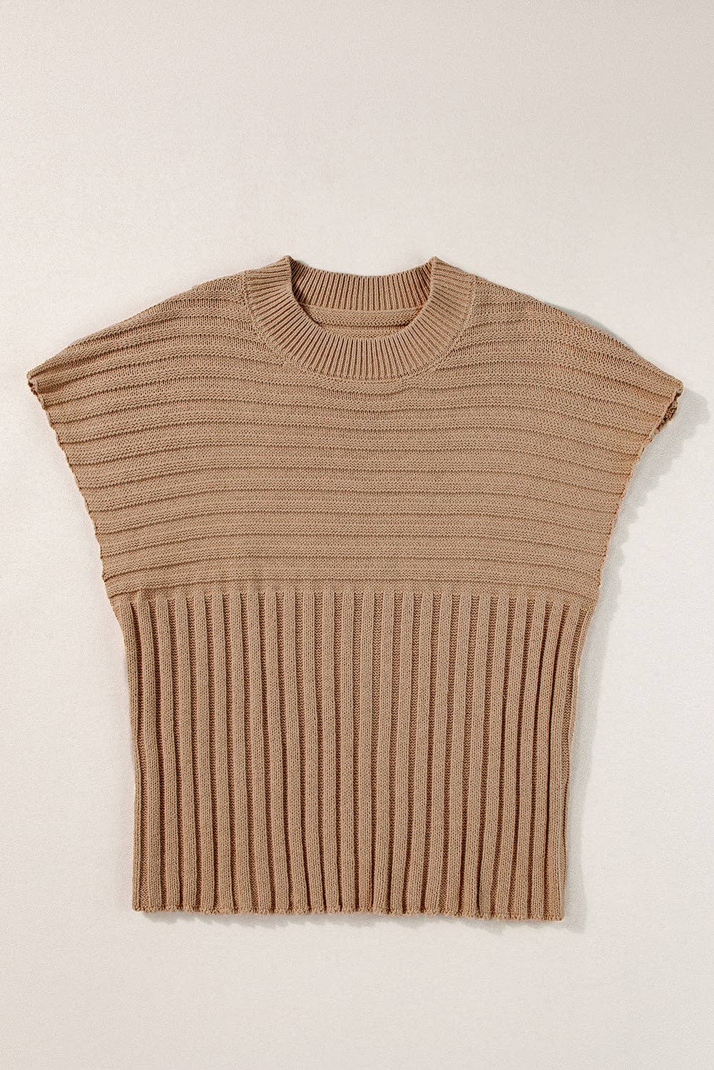 Ribbed Wide Sleeve Sweater Top