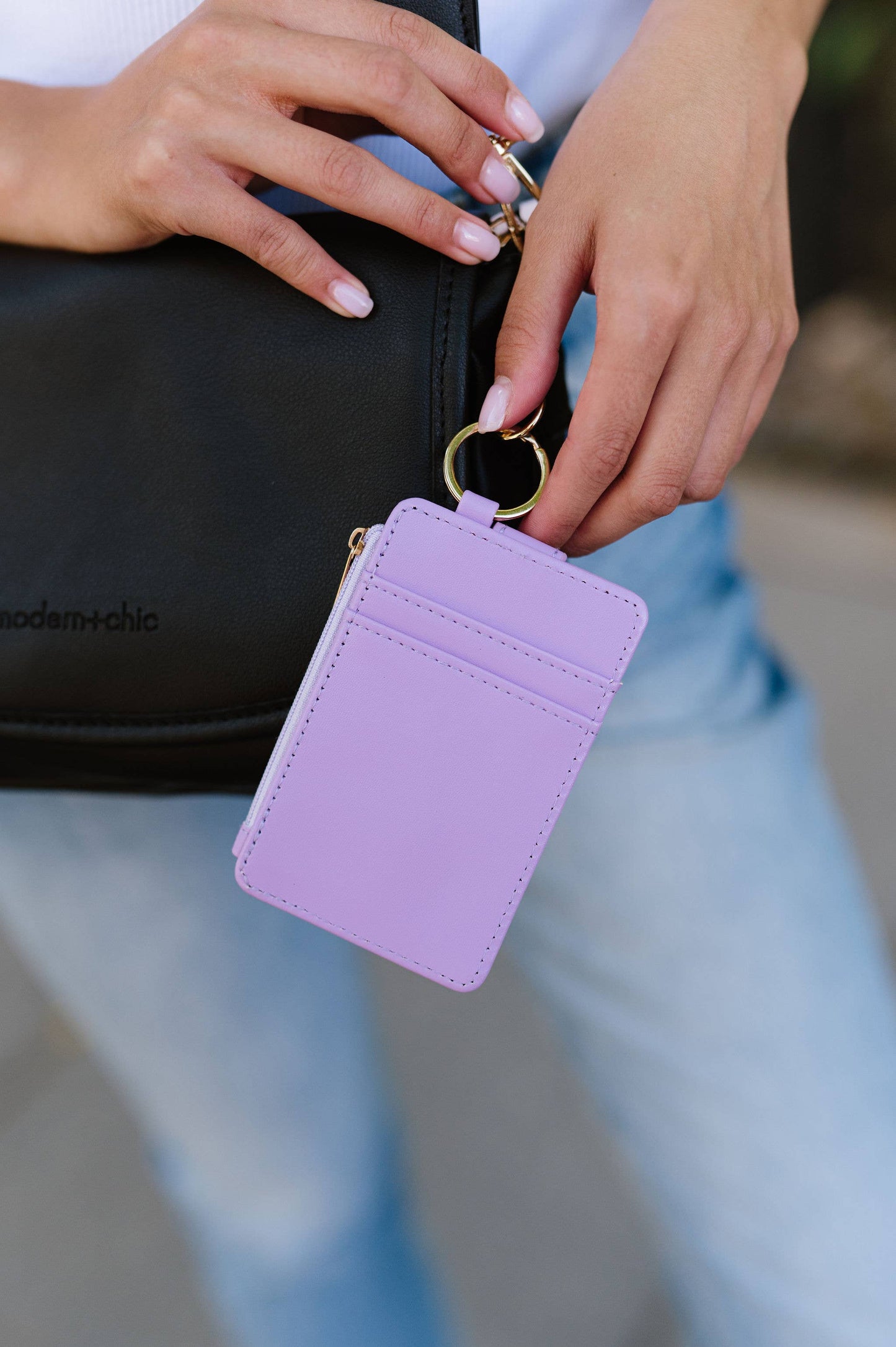 Ava Handheld Keychain Wallet Backpack Purse Accessory