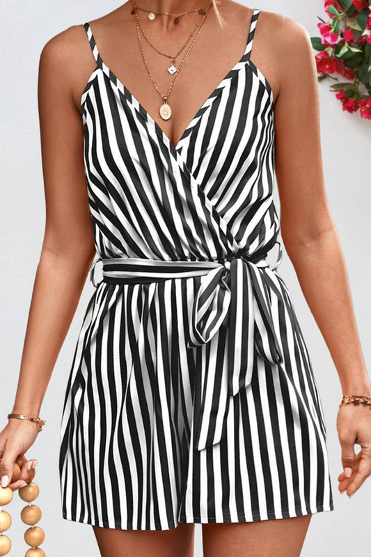 Striped V-Neck Camisole Jumpsuit