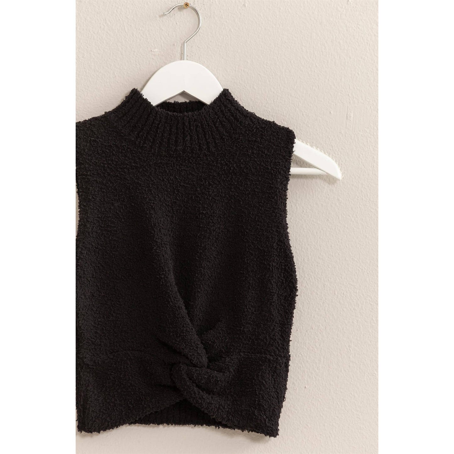 Sleeveless Fuzzy Knit Top