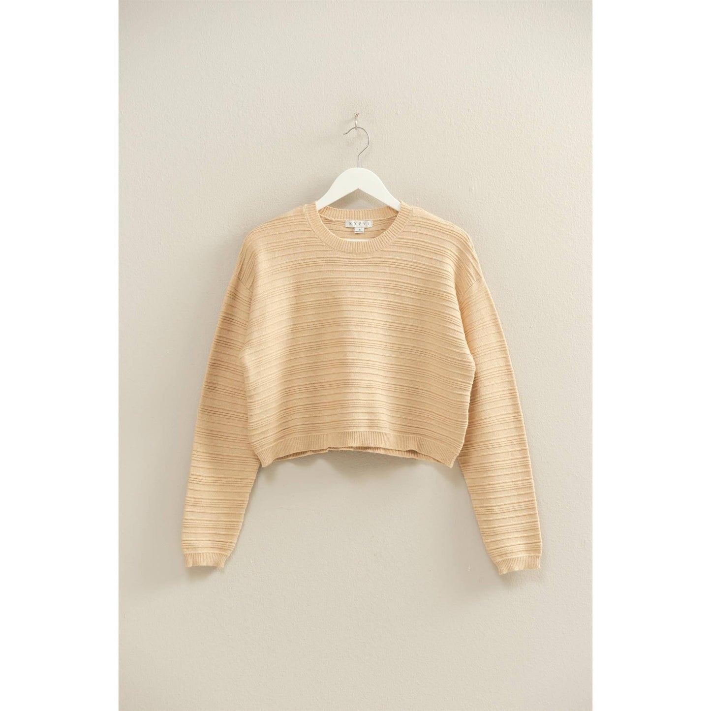 Essential Textured Crew Neck Sweater