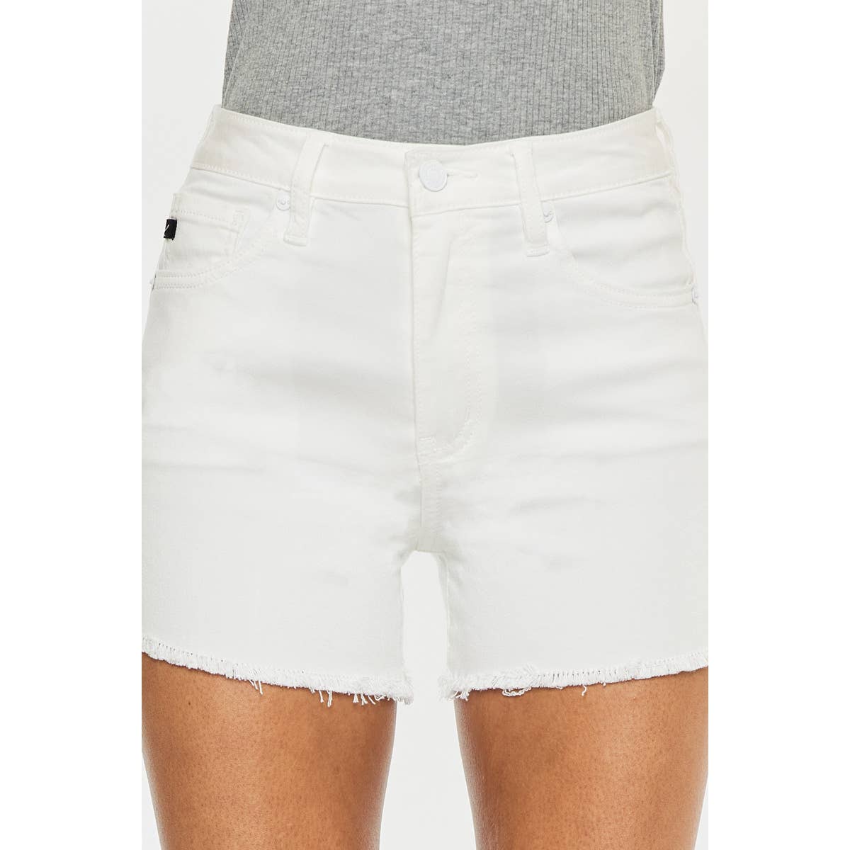 KanCan White High Rise Shorts