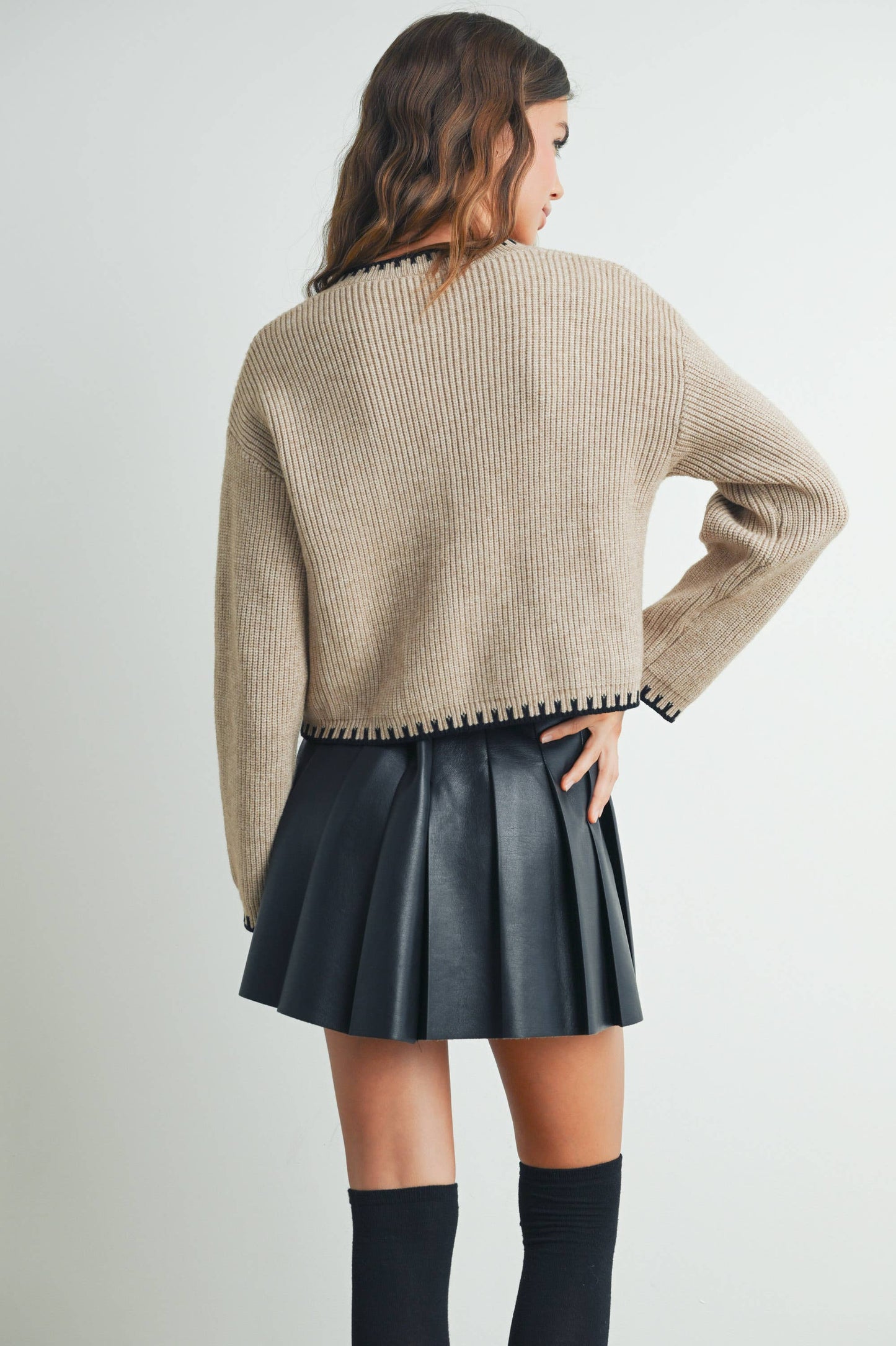 Women's Crewneck Cardigan Sweater