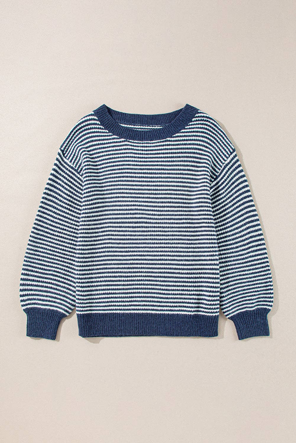 Stripe Lantern Sleeve Sweater