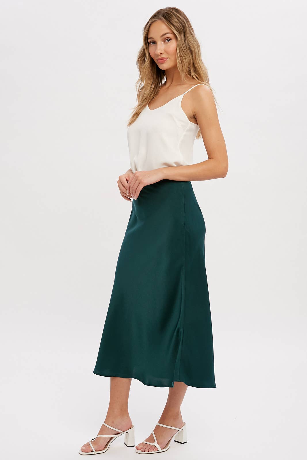 Satin Midi Skirt