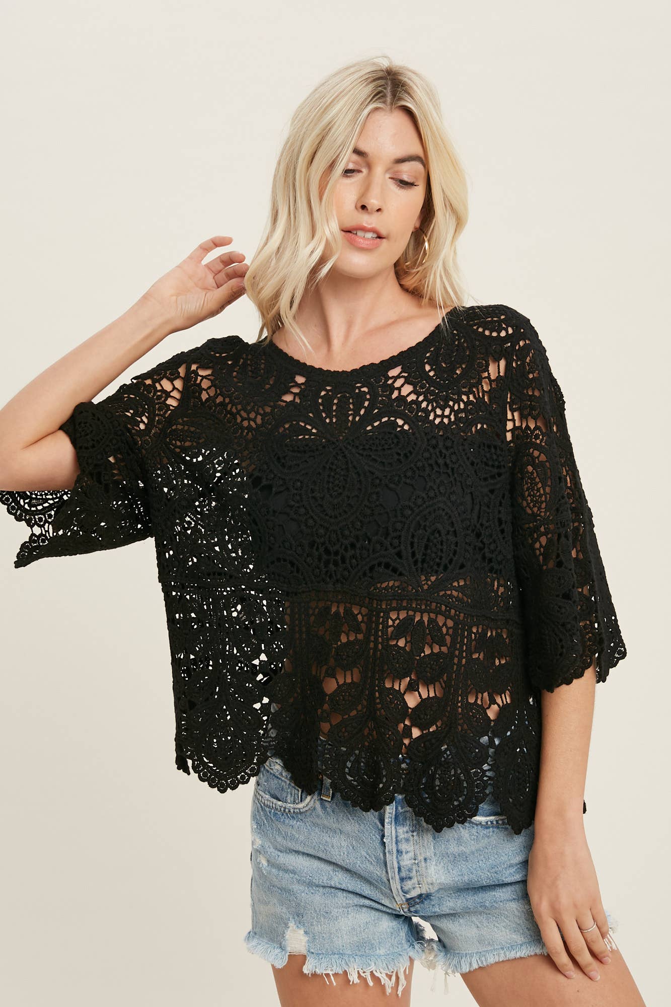 CROCHET LACE TOP