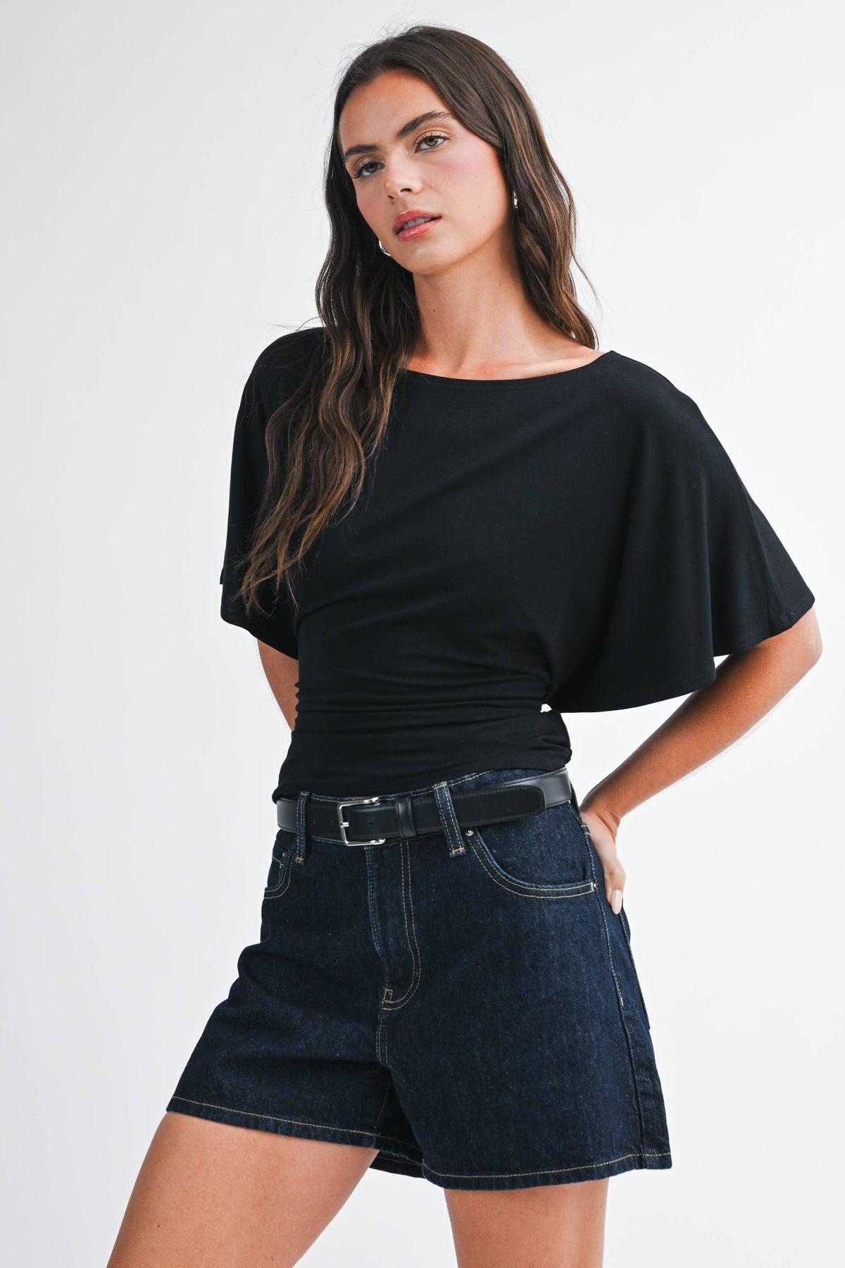 Back Tie Waist Detail Top