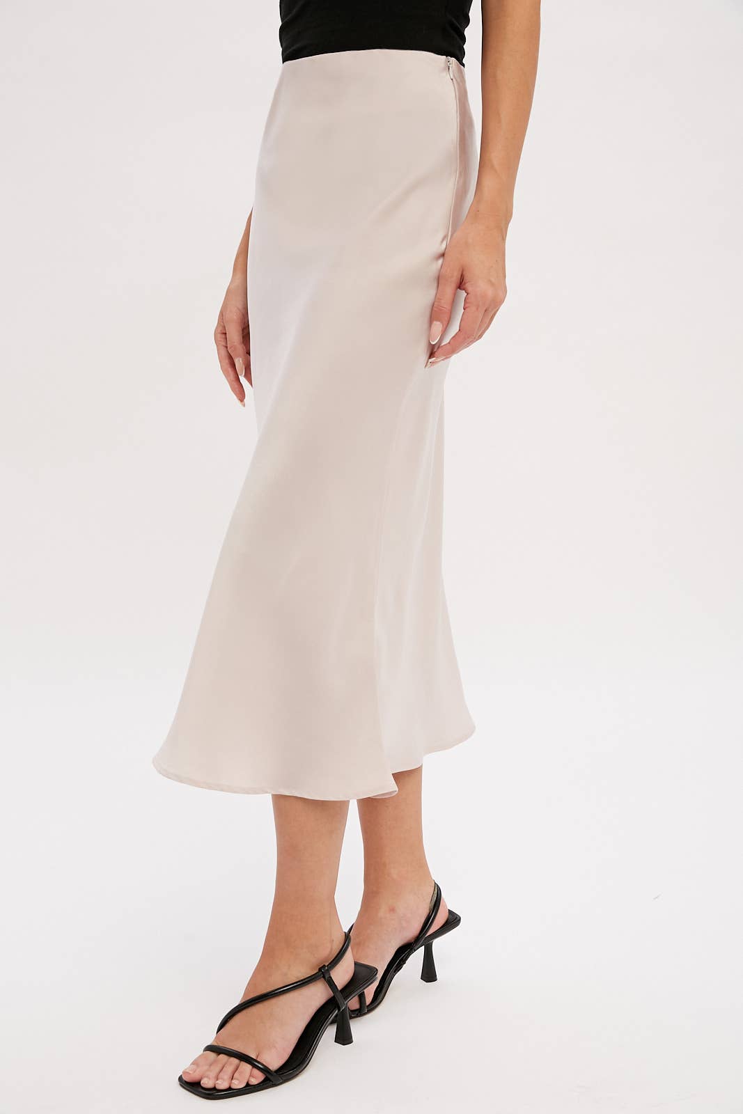 Satin Midi Skirt