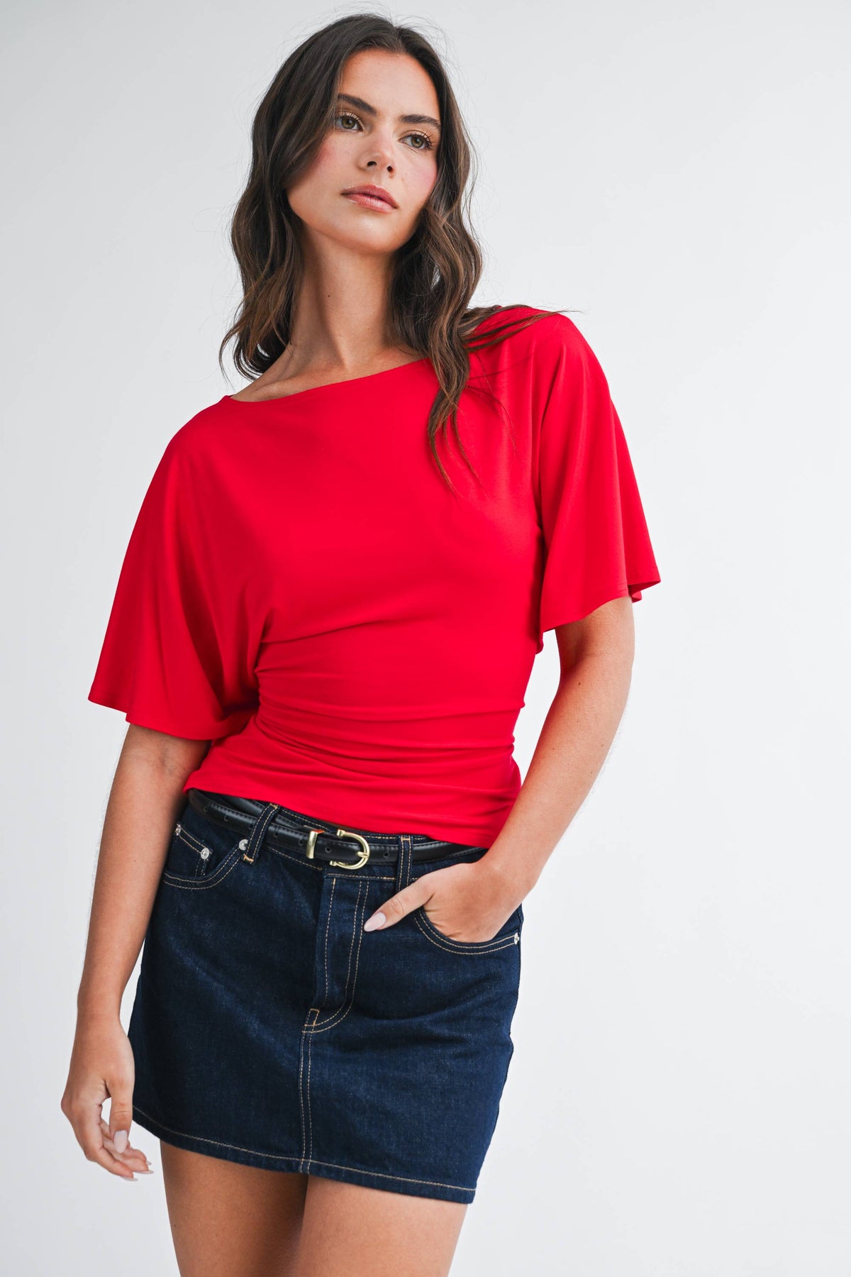 Back Tie Waist Detail Top