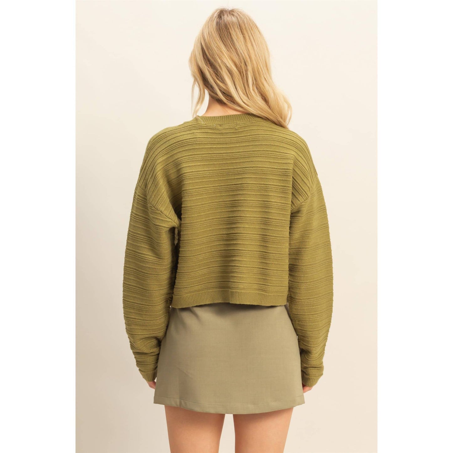 Essential Textured Crew Neck Sweater