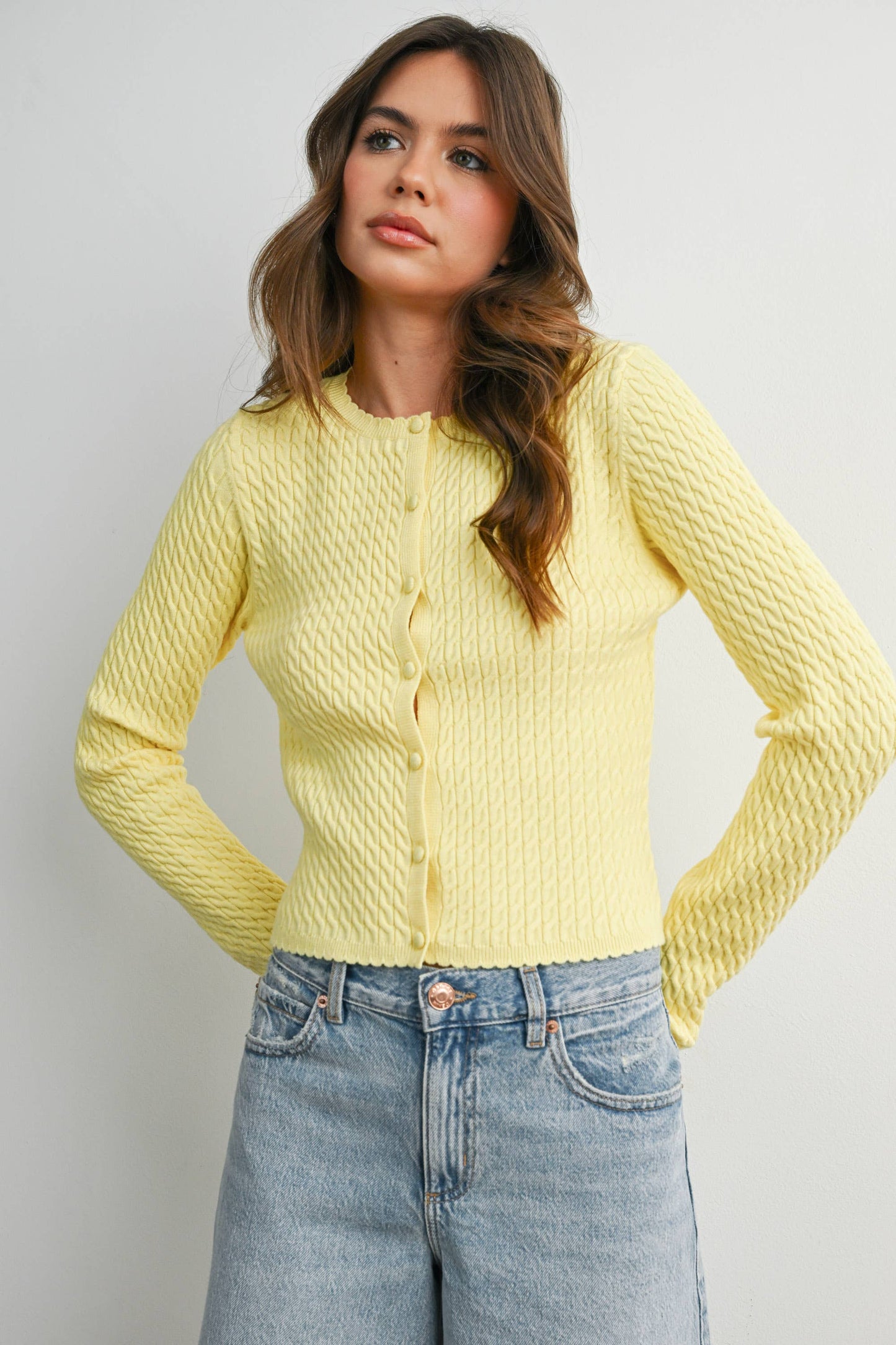 Button-Up Knit Cardigan